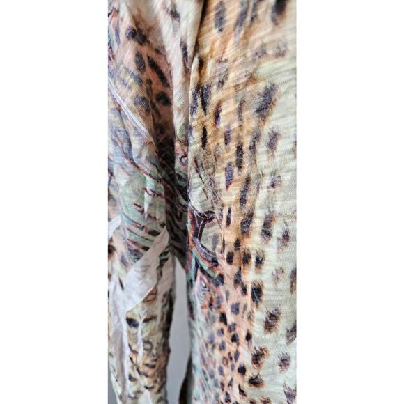 Jess & Jane 3/4 Sleeve Boho Safari Pullover Tunic Top Women Size M Multicolor - Picture 4 of 5